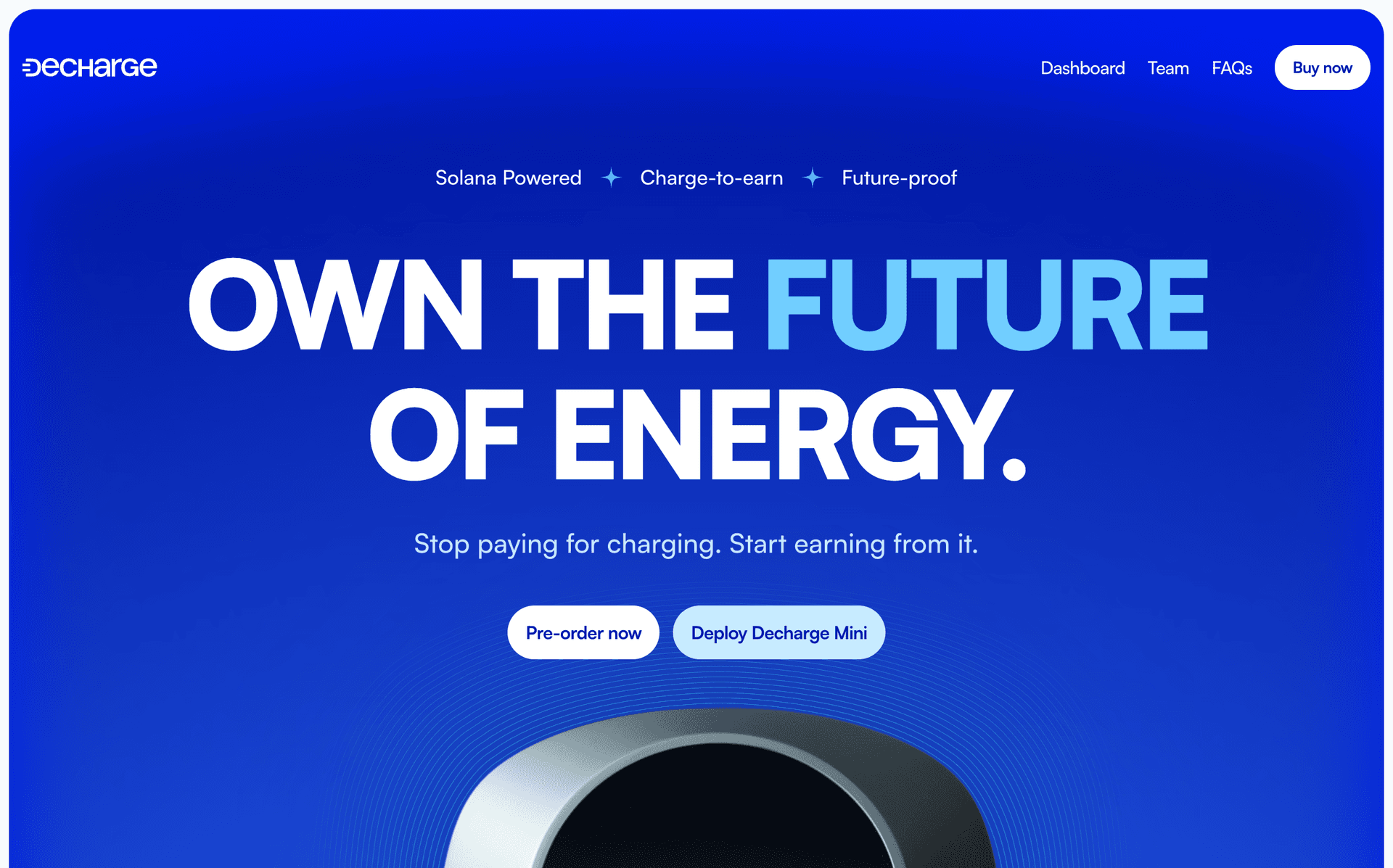 DeCharge Beast - Landing + dashboard